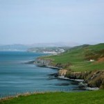 Looking up the coast path to Aberystwyth